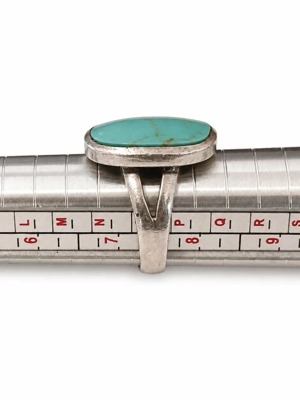Sterling Silver Turquoise Cabochon Ring - 925